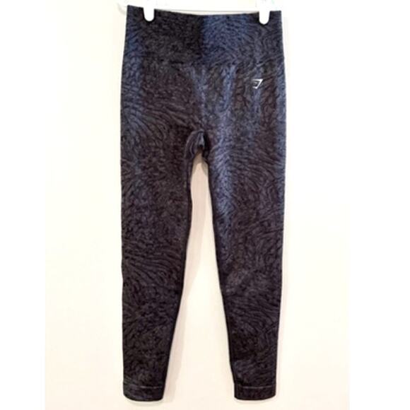 Gymshark Adapt Animal Urban Grey/Black Seamless Leggings S - Picture 2 of 3